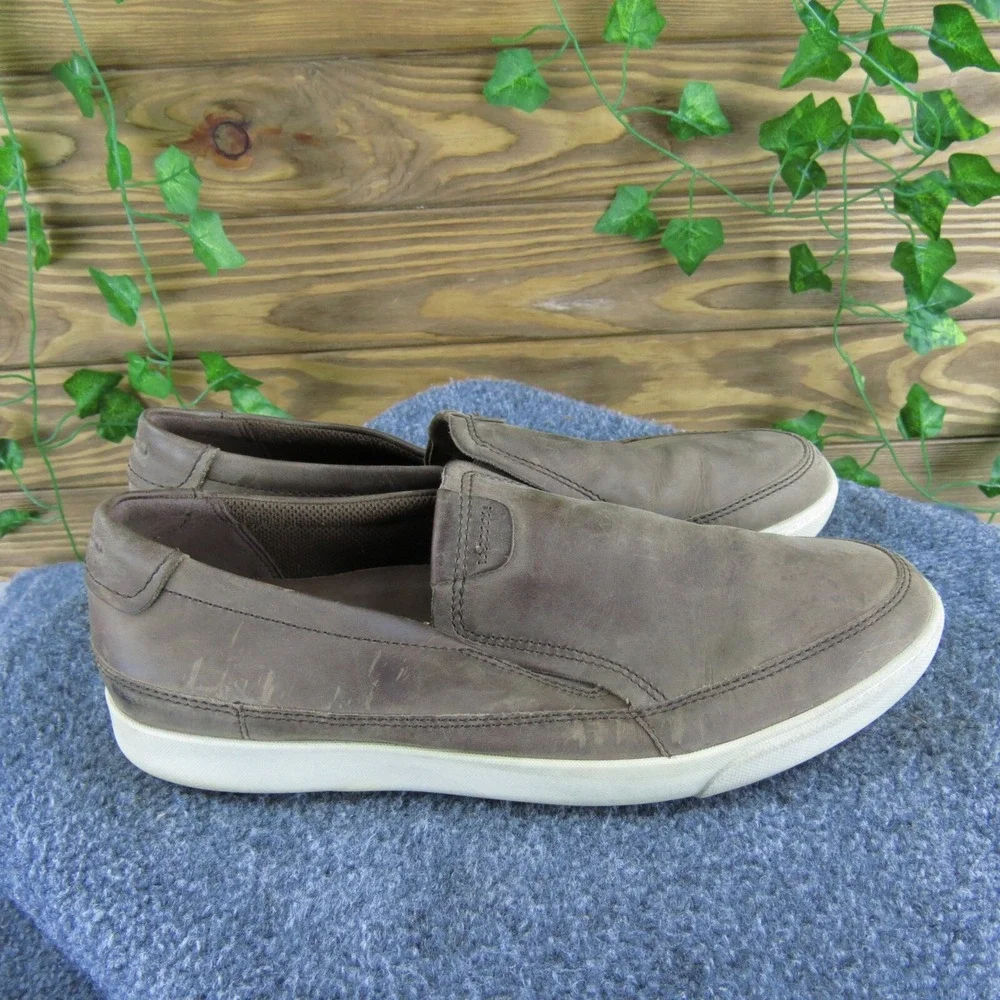 ECCO Leather Slip On Loafers Casual Comfort Walking Shoes Men's Size‎ 43